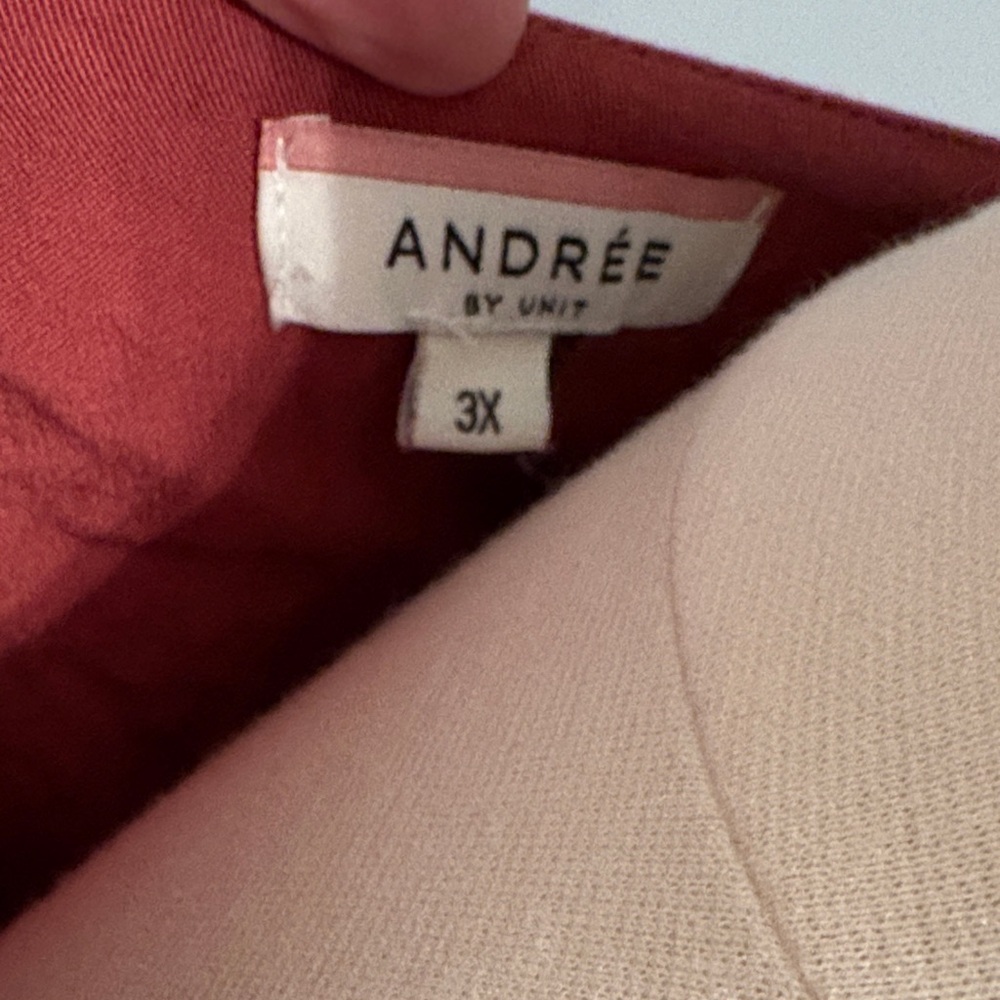 ANDREE BY UNIT Rosewood V-Neck Ruffled Peplum Tunic - Picture 2 of 6